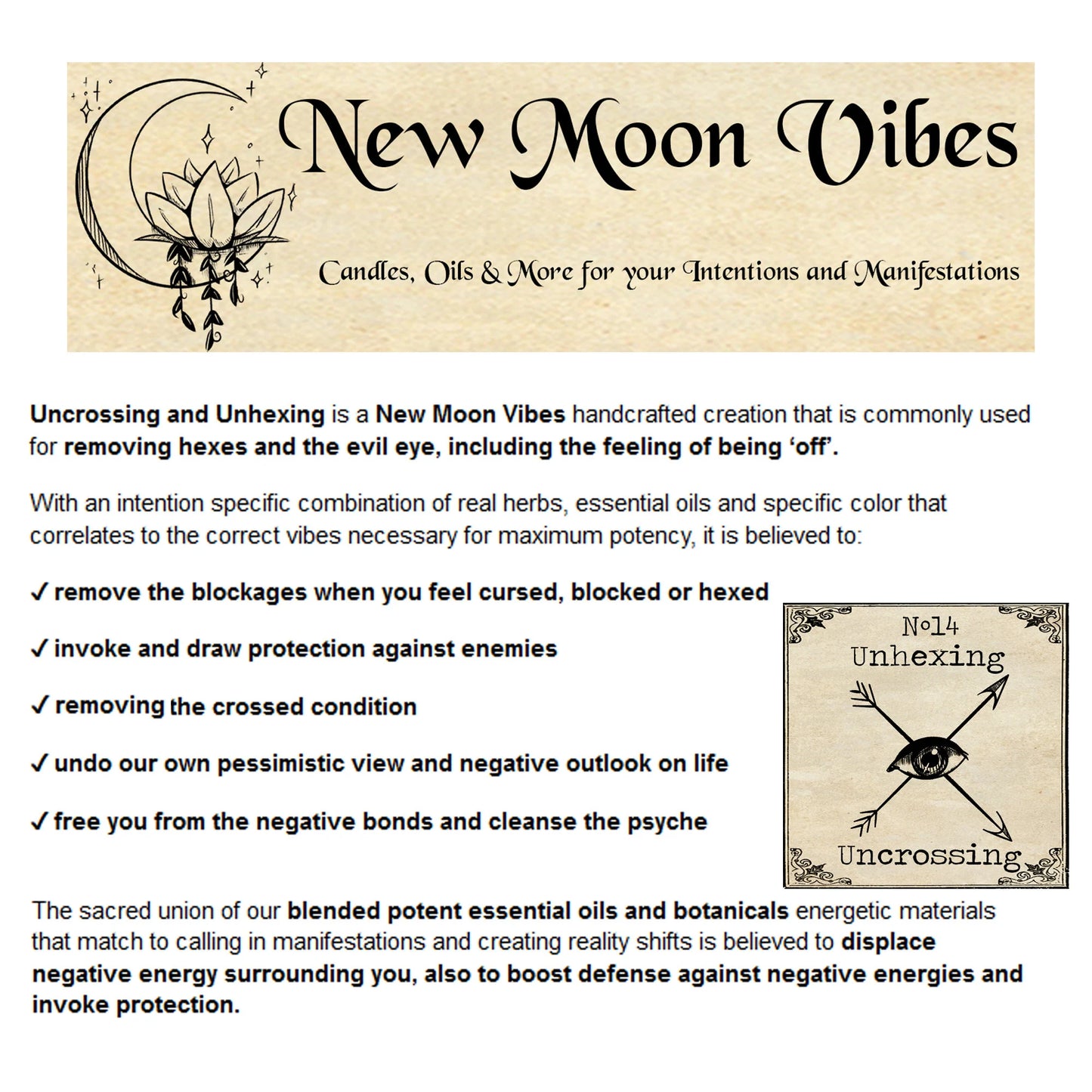 Unhexing Uncrossing Conjure Herb Bath Salts Wicca Pagan Spell Protection