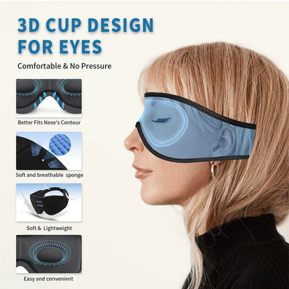 Mask For Sleep Headphones Bluetooth 3D