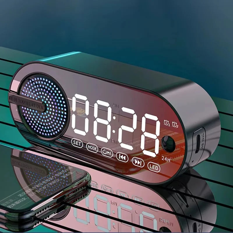 Mini Mirror Digital Alarm Clock