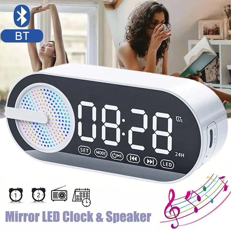 Mini Mirror Digital Alarm Clock