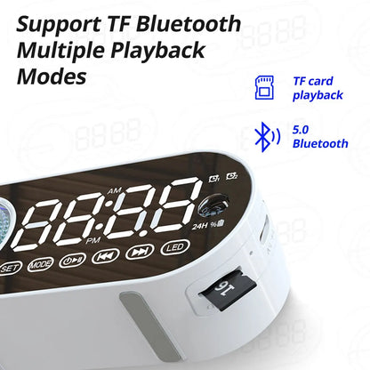 Mini Mirror Digital Alarm Clock