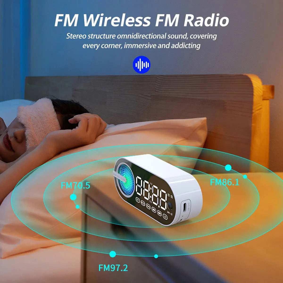 Mini Mirror Digital Alarm Clock