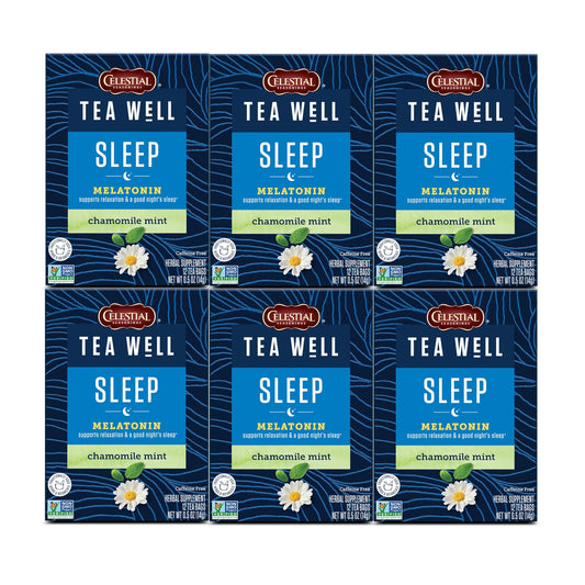 Teawell Organic Sleep Tea Pack of 12 Caffeine Free Herbal Relaxation Blend